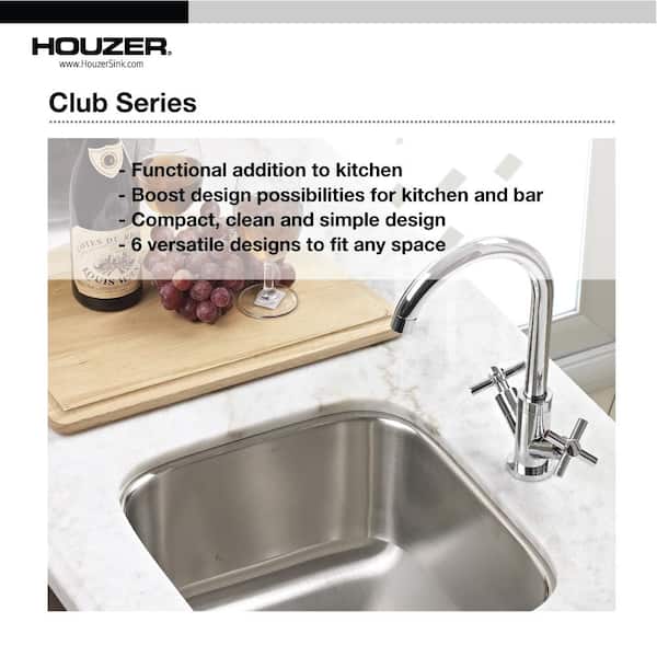 Club Series Undermount Stainless Steel 13 in. Single Bowl Kitchen Sink in Lustrous Satin Club Series Undermount Stainless Steel 13 in. Single Bowl Kitchen Sink in Lustrous Satin