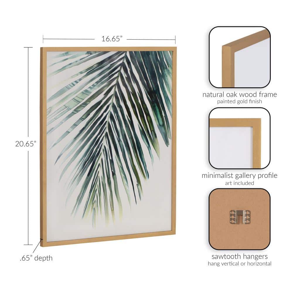 Gold Framed Tropical Palm Botanical Print, 16x20