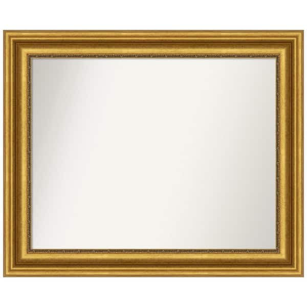Amanti Art Parlor Gold 33.75 in. W x 27.75 in. H Rectangle Non-Beveled Framed Wall Mirror in Gold