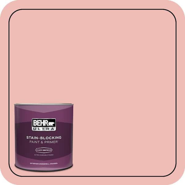 BEHR ULTRA 1 qt. #BIC-04 Pink Taffy Extra Durable Eggshell Enamel Interior Paint & Primer