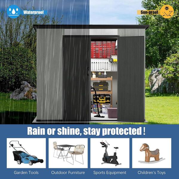 6.2 ft. W x 7.8 ft. D Resin Outdoor Storage W/Louvered Vent