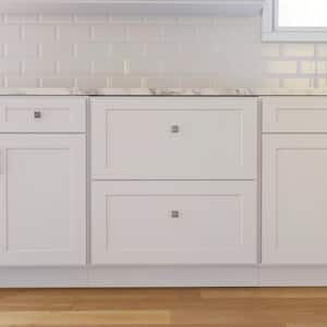 Easy-DIY 36 in. W x 24 in. D x 34.5 in. H Ready to Assemble Drawer Base Kitchen Cabinet in Shaker White with 2-Drawers