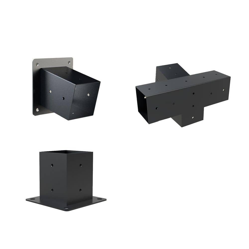 3 Pcs 4x4 4-Way Pergola Brackets Kit with Post Base for Wooden Beams Lumber Gazebos Patio Pergola Sheds price history on PriceWatchPro