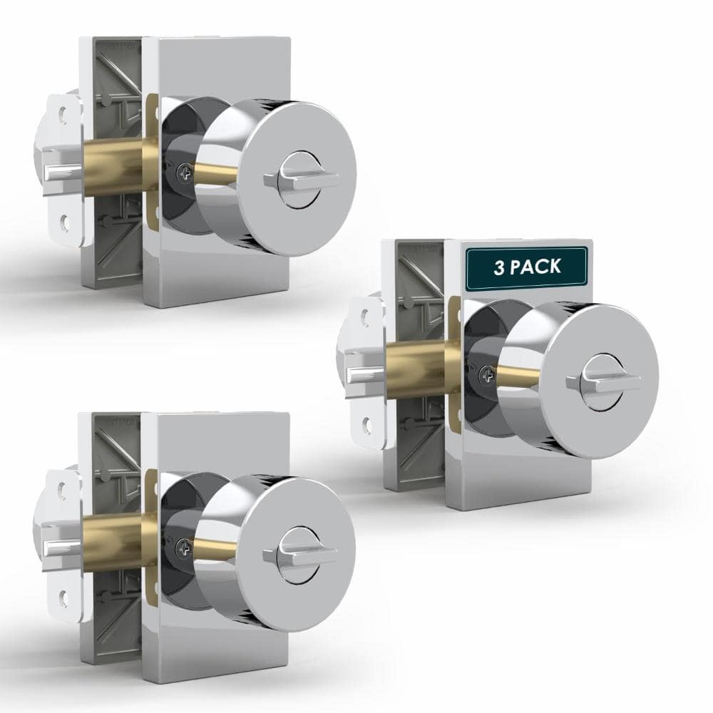 Laura Entry Door Handles - 3 Pack Reversible Silver Door Handles - Polished Chrome price history on PriceWatchPro