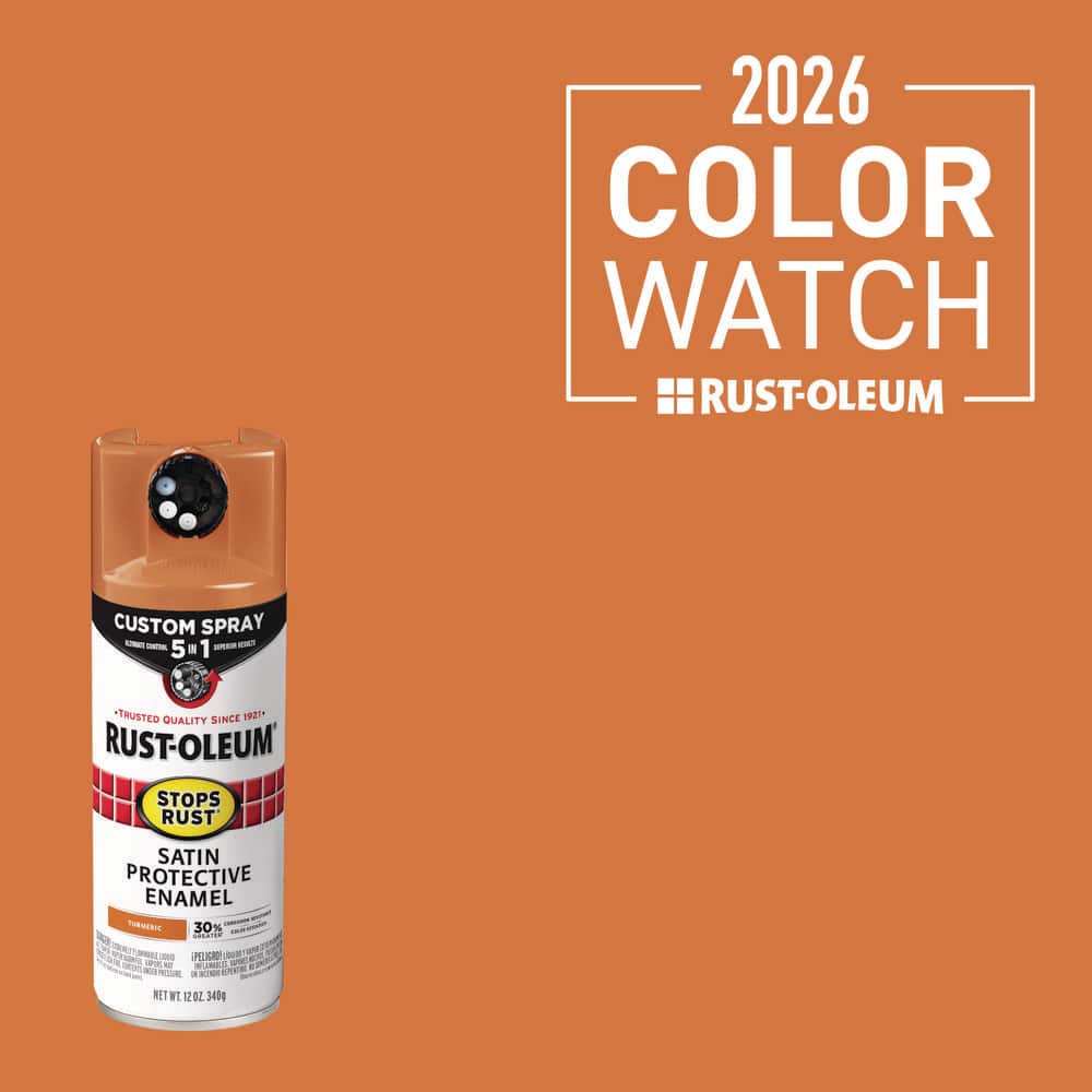 Rust-Oleum Stops Rust 12 oz. Custom Spray 5-in-1 Satin Turmeric