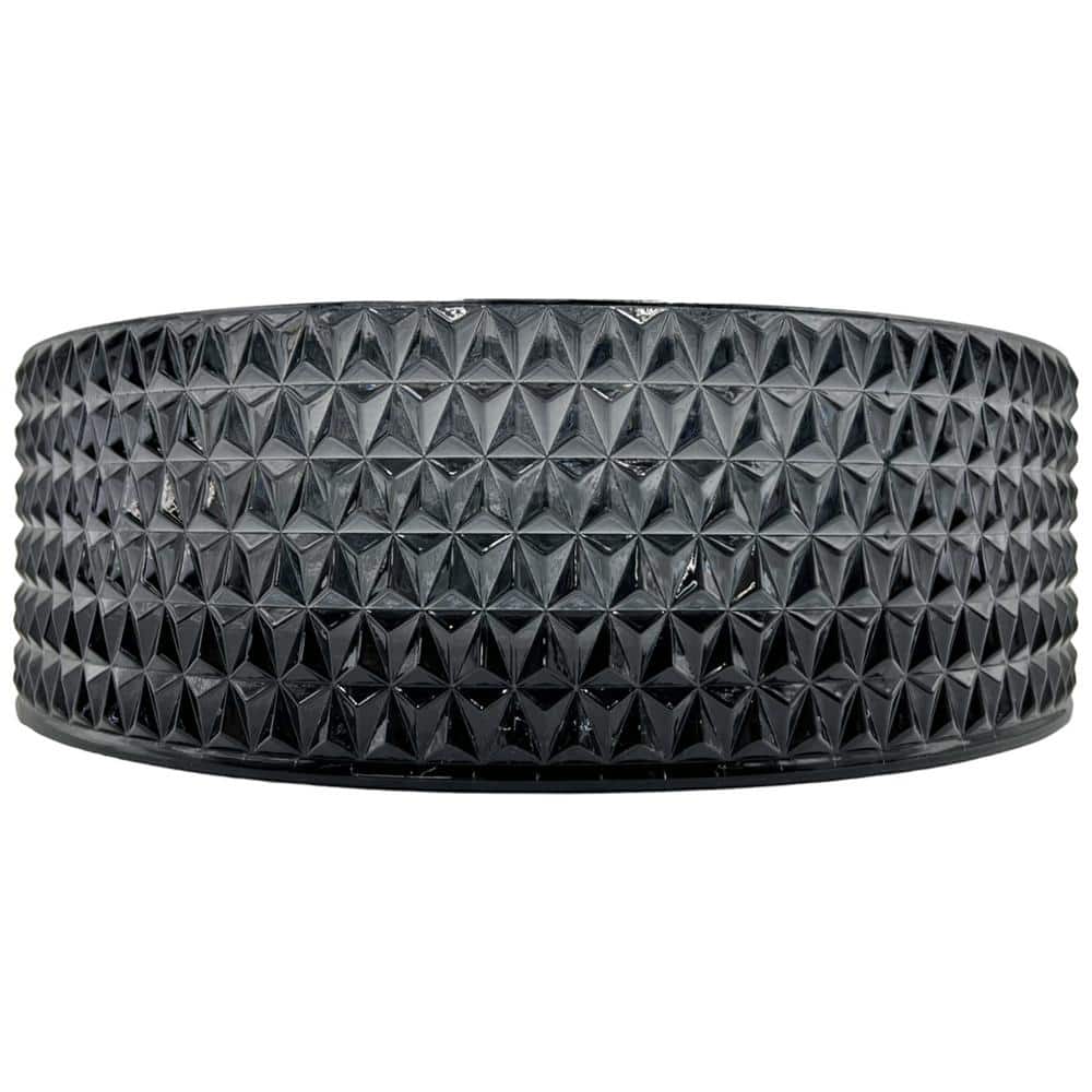 Scotch 16" Black Tempered Glass Circular Vessel Sink