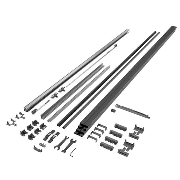 Hannover Lite 38 x 84 in. Aluminum Pocket Door Track, Framing and Top Mount Hardware Kit with Single Soft-Stop