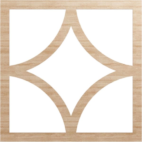 Ekena Millwork 0.25 in. x 34 in. x 34 in. Wood Medallion Moulding