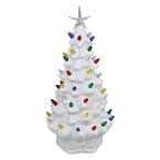 14.5 in. LED Lighted Retro Table Top Christmas Tree with Star Topper