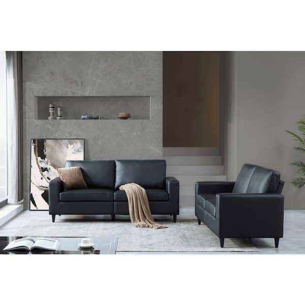 3 Seat Sofa Couch And Loveseat, Modern Leather Living Room Sets