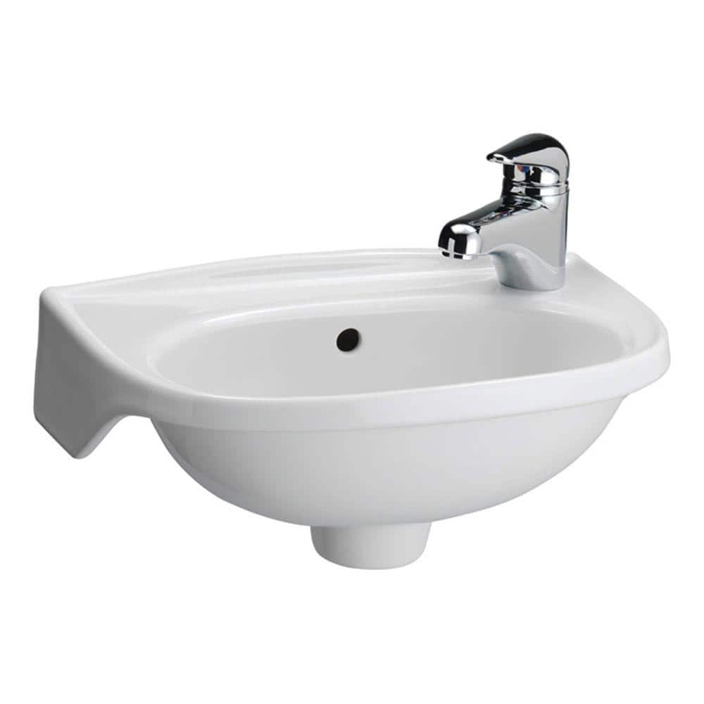 Reviews For Tina Wall Mounted Bathroom Sink In White 4 551wh The Home Depot