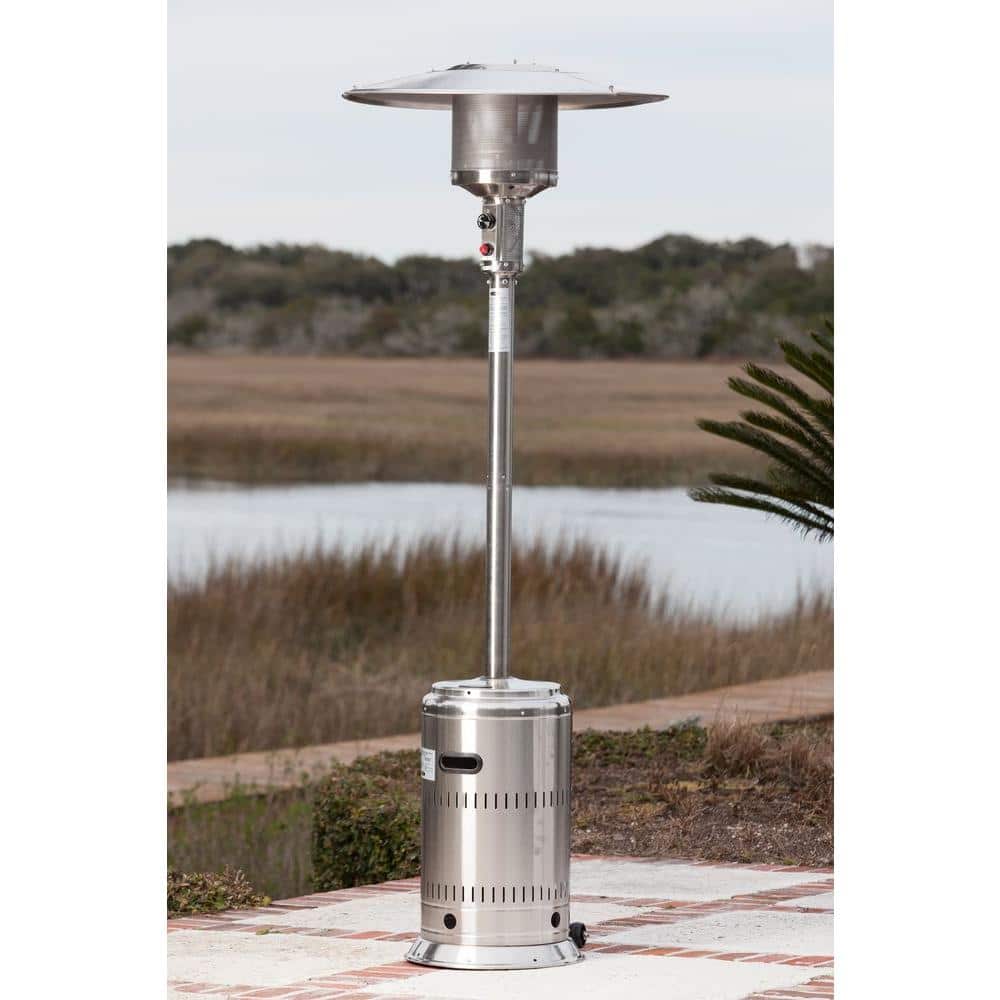 Stainless Steel 50,000 BTU Propane Patio Heater with Wheels