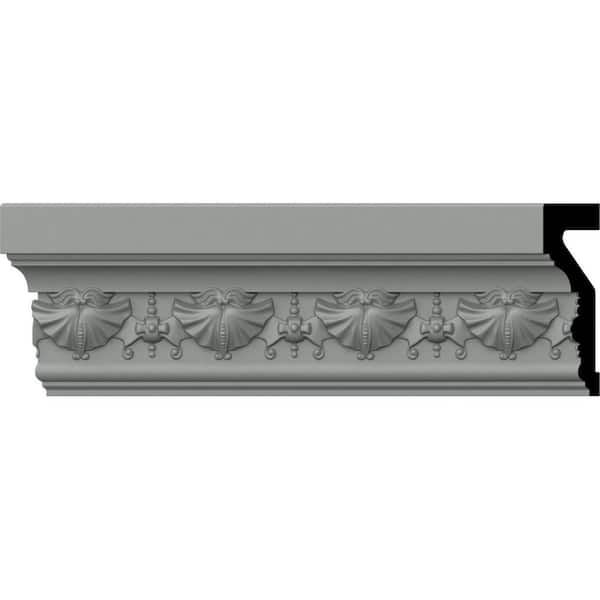 Ekena Millwork SAMPLE - 1-1/4 in. x 12 in. x 4-1/4 in. Urethane Small Swag Panel Moulding