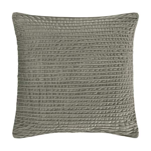 Unbranded Toulhouse Straight Charcoal Polyester 20 in. Square Decorative Throw Pillow Cover 20 x 20 in.