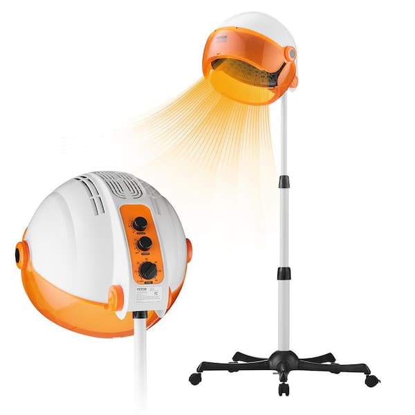 Floor Standing Hooded Dryer 1875-Watt Bonnet Hair Dryer with Timer 3 Temp Wind Speed Setting, Rolling Base for Home Spa