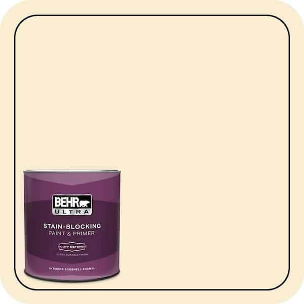 BEHR ULTRA 1 qt. #380E-2 Lightning White Extra Durable Eggshell Enamel Interior Paint & Primer