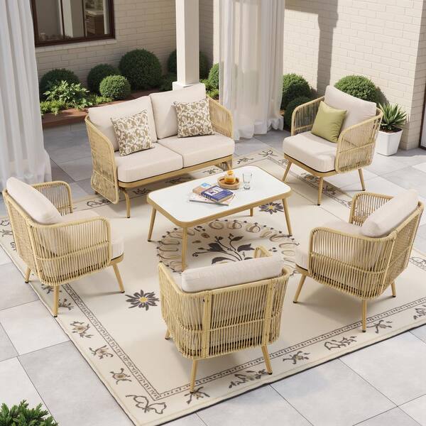 PHI VILLA Black Metal Meshed Frame Outdoor Patio Swivel