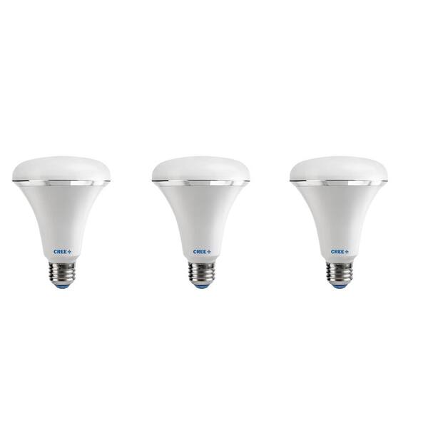 Cree 65W Equivalent Soft White (2700K) BR30 Dimmable LED Light Bulb (3-Pack)