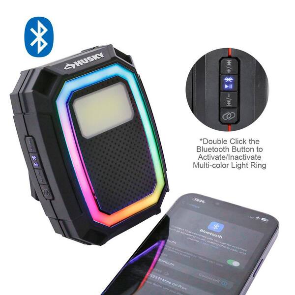 Husky 1000 Lumen Rechargeable Color Changing Speaker Utility Light