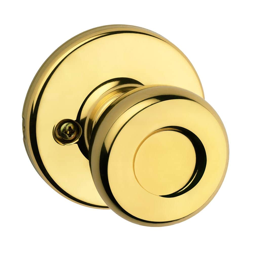 Kwikset Tylo Polished Brass Half Dummy Door Knob 488t 3 The Home Depot 5700