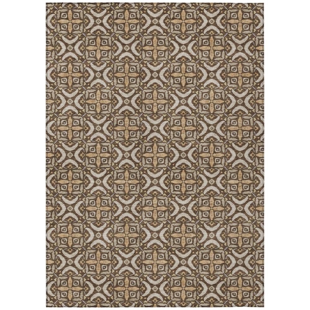 Chantille Machine Washable Indoor/Outdoor Abstract ACN2924 Chocolate 8 ft. x 10 ft. Area Rug price history on PriceWatchPro