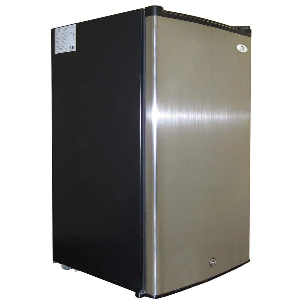 SPT 3.0 cu. ft. Upright Freezer in Black/Stainless Steel, Silver