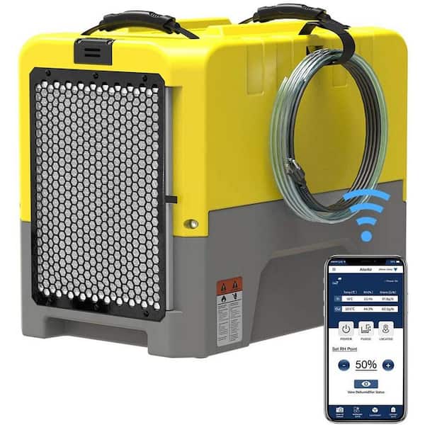 ALORAIR 180 pt. 2,300 sq. ft. Bucketless Commercial Dehumidifier in Yellow with Wifi-Enabled Mobile Application Control and Pump