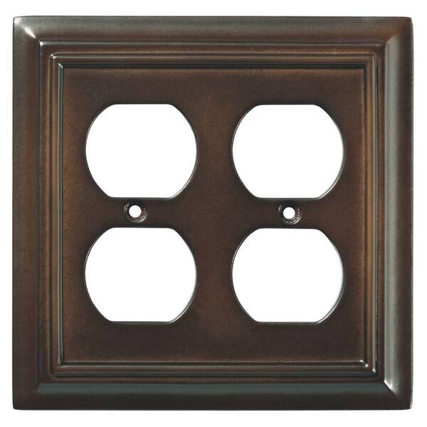 Liberty Brown 2-Gang Duplex Outlet Wall Plate (3-Pack)