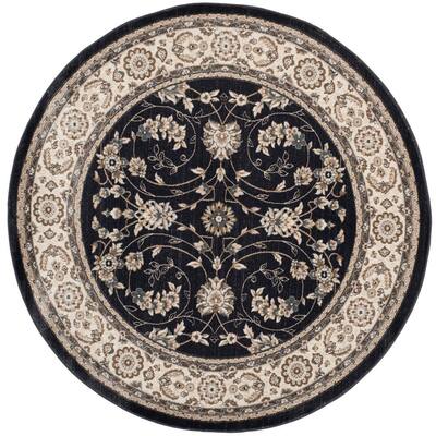 Art Carpet Arabella Accustomed Black 5, Black And Cream Round Area Rugs