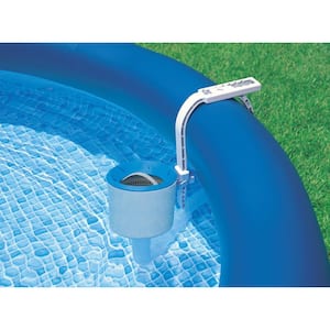 0 sq. ft. Sand Above Ground Pool Filter Pump Bundled with Wall Mount Automatic Skimmer