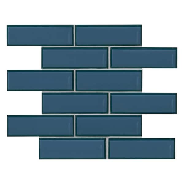 MSI Haiku Sapphire 9 in. x 3 in. x 8 mm Matte Glass Wall Tile ( 3.8 sq. ft. / case )