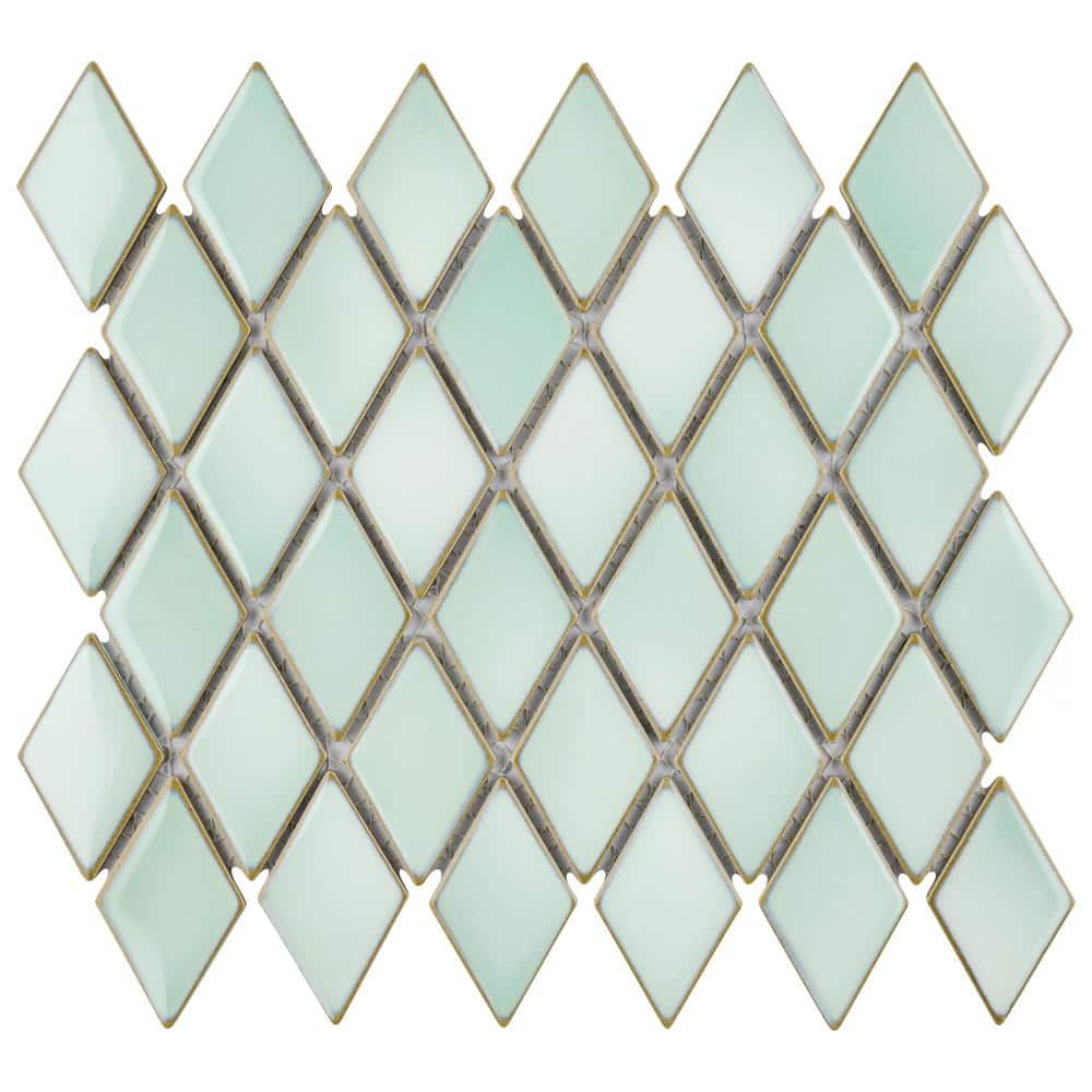 Hudson Kite Pistachio 10 in. x 12 in. Porcelain Floor and Wall Mosaic Tile (8.56 sq. ft./Case) price history on PriceWatchPro