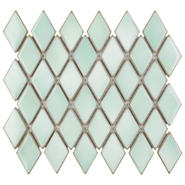 Merola Tile Hudson Kite Pistachio 10-1/4 in. x 11-3/4 in. Porcelain Mosaic Tile (8.6 sq. ft./Case)