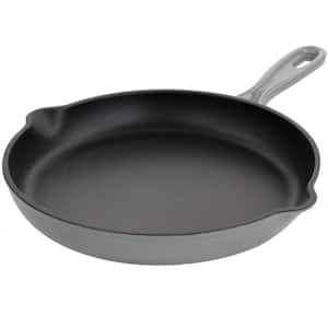 Round 10 .25 in. Enameled Cast Iron Skillet in Gray