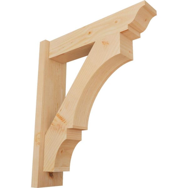 Ekena Millwork 6 in. x 26 in. x 22 in. Douglas Fir Balboa Traditional Smooth Outlooker