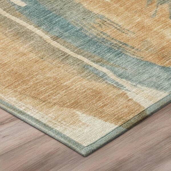 Chantille Machine Washable Indoor/Outdoor Abstract ACN3036 Wheat 10 ft. x 14 ft. Area Rug