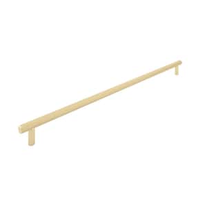 Hearst Collection 17 5/8 in. (448 mm) Textured Satin Brass Knurled Cabinet Bar Pull
