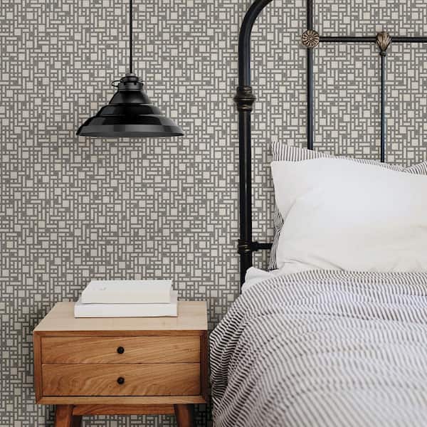 A-Street Prints 56.4 sq. ft. Bento Grey Geometric