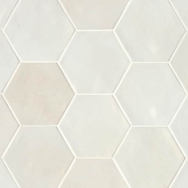 Celine Hexagon 4 in. x 5 in. Matte Greige Porcelain Floor Tile (4.68 sq. ft. /Carton)