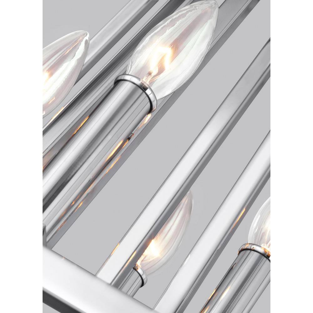 Chrome 13" Wide Glass 4-Light Pendant for Indoor/Outdoor