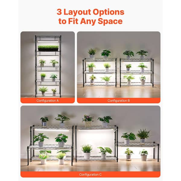 飾り台 SVOPES DIY Plant Shelf, 71 in. Tall Indoor Stand, 192W Full