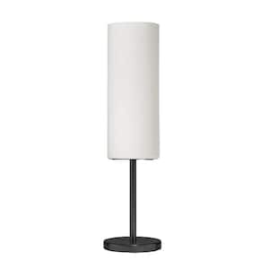 Paza 18 in. Matte Black Indoor Table Lamp for Bedroom and Office