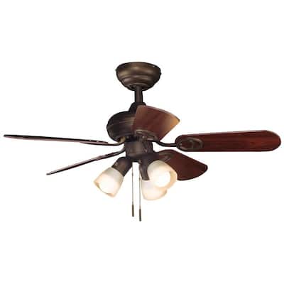 San Marino 36 in. LED Indoor Oil Rubbed Bronze Ceiling Fan with Light Kit