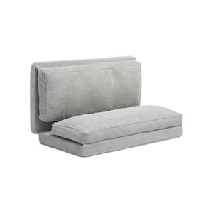 Folding Sofa Bed, Fabric, 25D High Density Memory Foam Convertible Chair Bed, Dining Plastic Chairs With Cushion, Gray