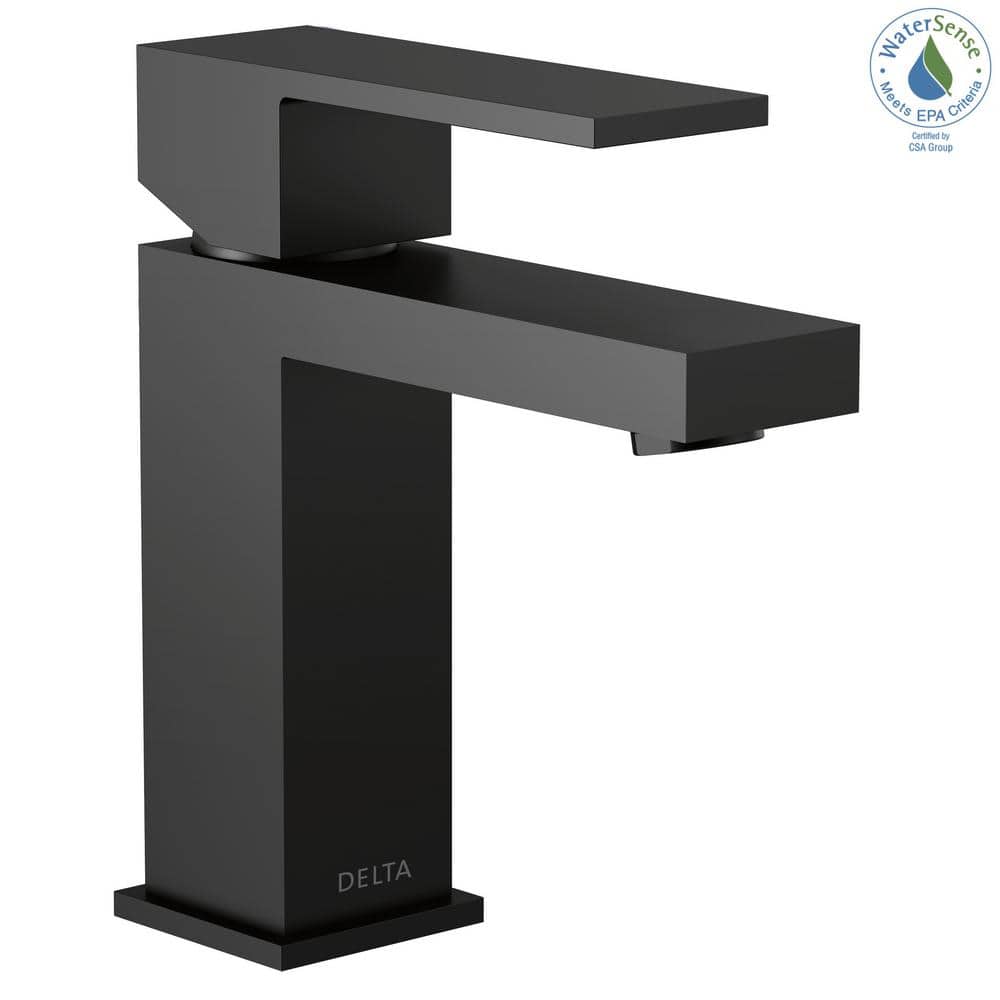 Modern Single Hole Black Brass Bathroom Faucet with Ceramic Disc Valve