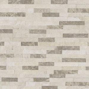 Colorado Cream Ledger Panel 6 in. x 24 in. Splitface Marble Wall Tile (30 Cases/180 sq. ft. /Pallet)