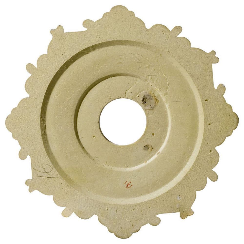 18" Primed Riley Circle Ceiling Medallion, Moisture & Rot Resistant