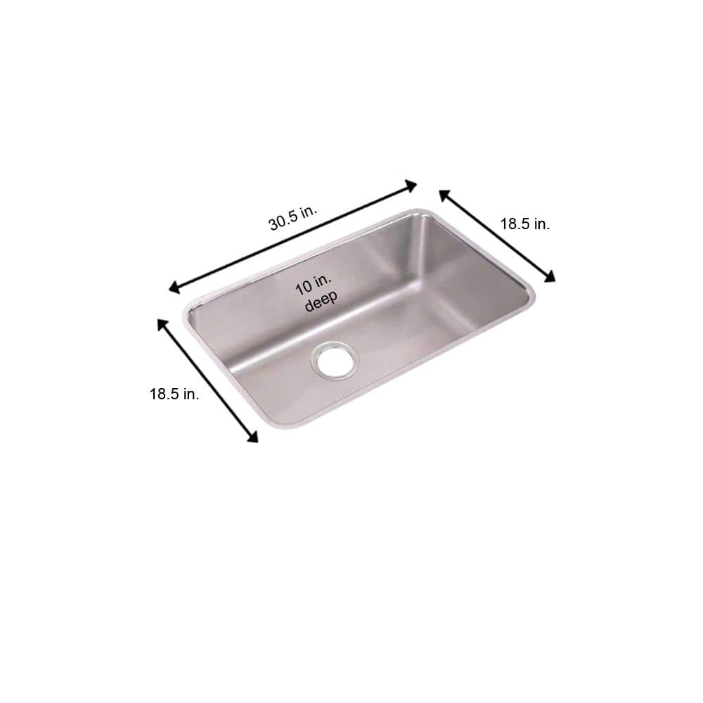 Lustertone 30.5" Stainless Steel Single Bowl Undermount Sink