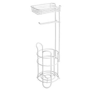 Toilet Paper Holder Stand, Storage Cabinet Beside Toilet for Small Space  Bathroom with Toilet Roll Holder, White B09VLD3F3P - The Home Depot