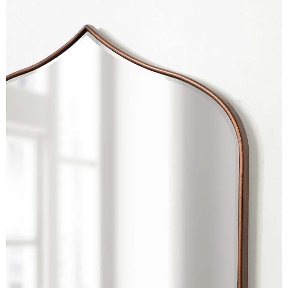 24" Bronze Wood Rectangular Bathroom Vanity Mirror